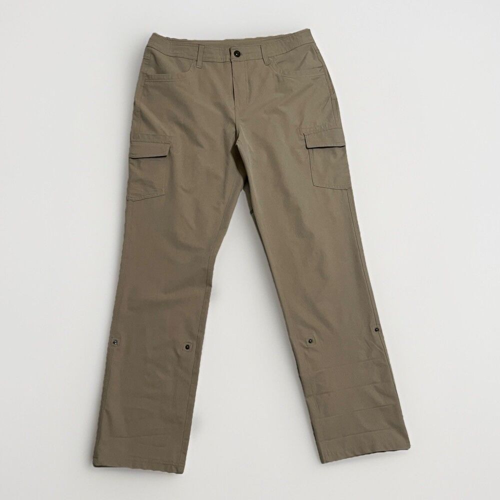 Eddie Bauer Outdoor Cargo Convertible Pants Lightweight Performance Sz 10 Tan